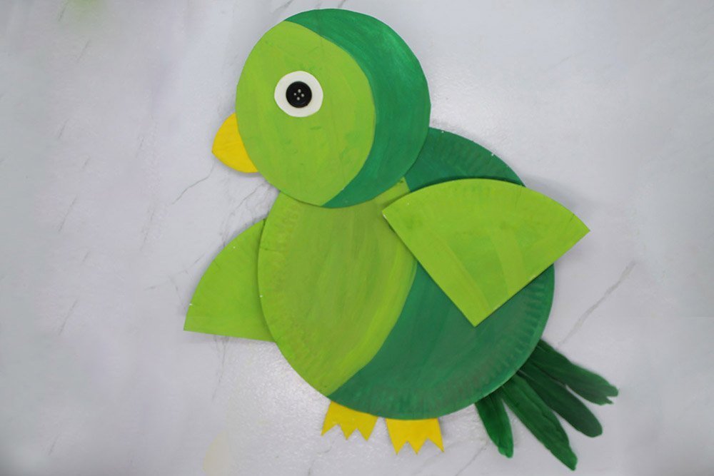 How to Make a Paper Plate Bird - Finish