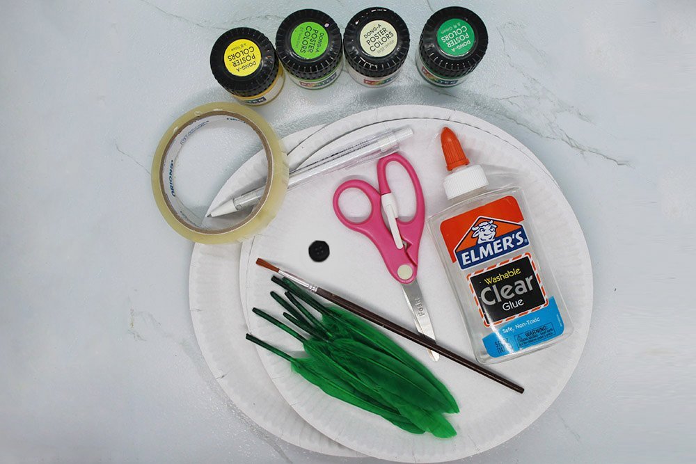 How to Make a Paper Plate Bird - Materials