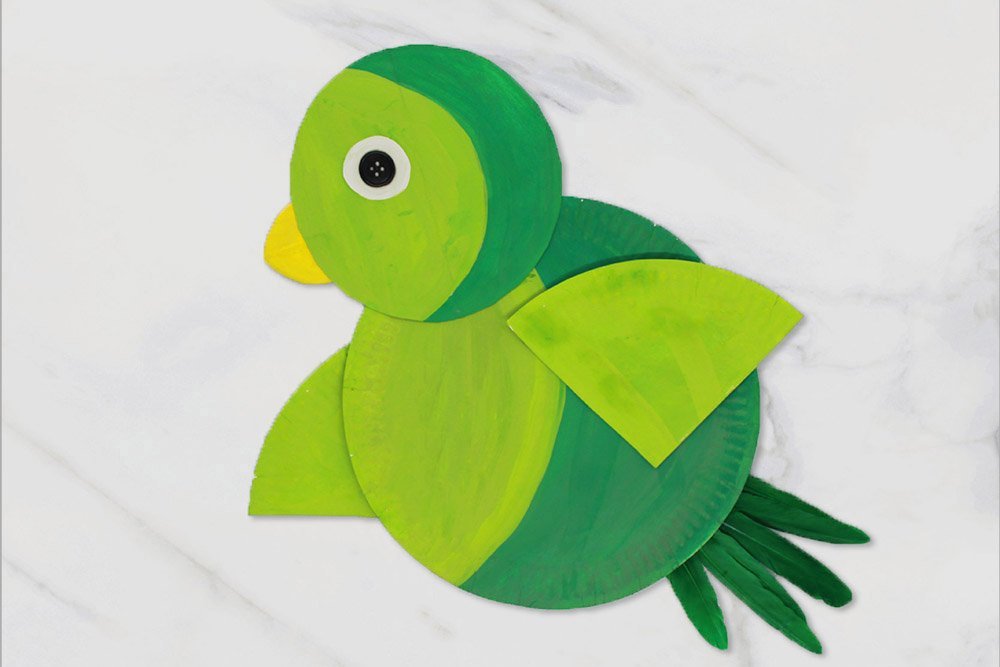 How to Make a Paper Plate Bird - Step 029