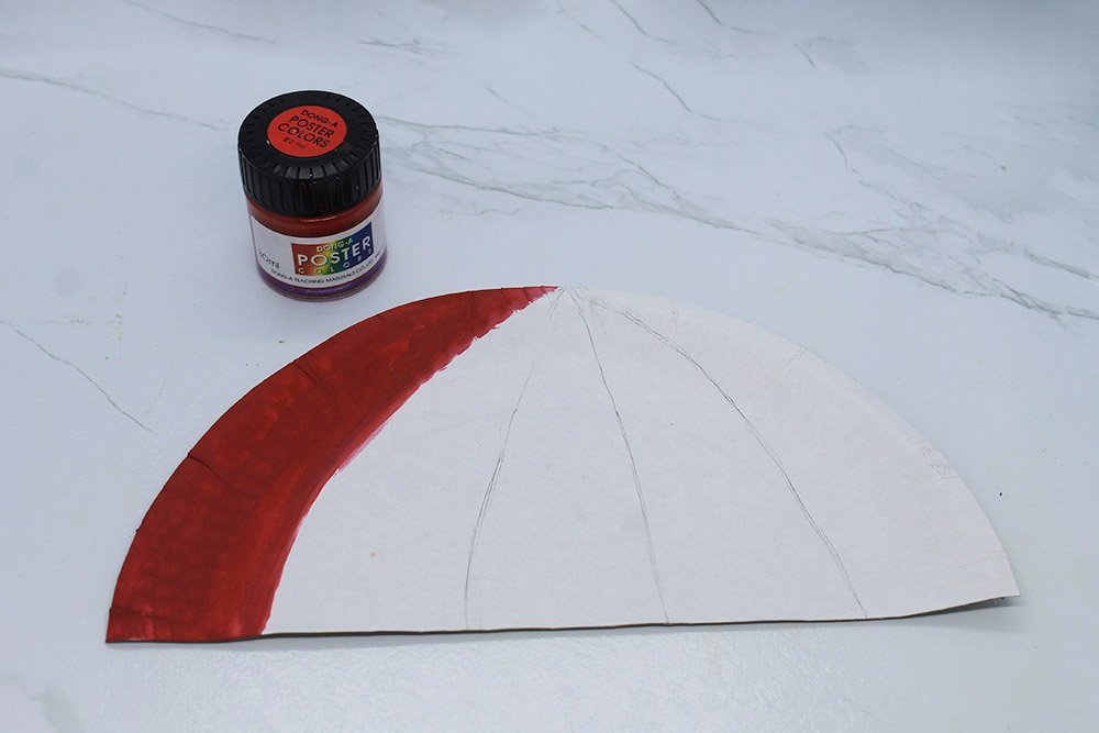 How to Make a Paper Plate Umbrellla - Step 4