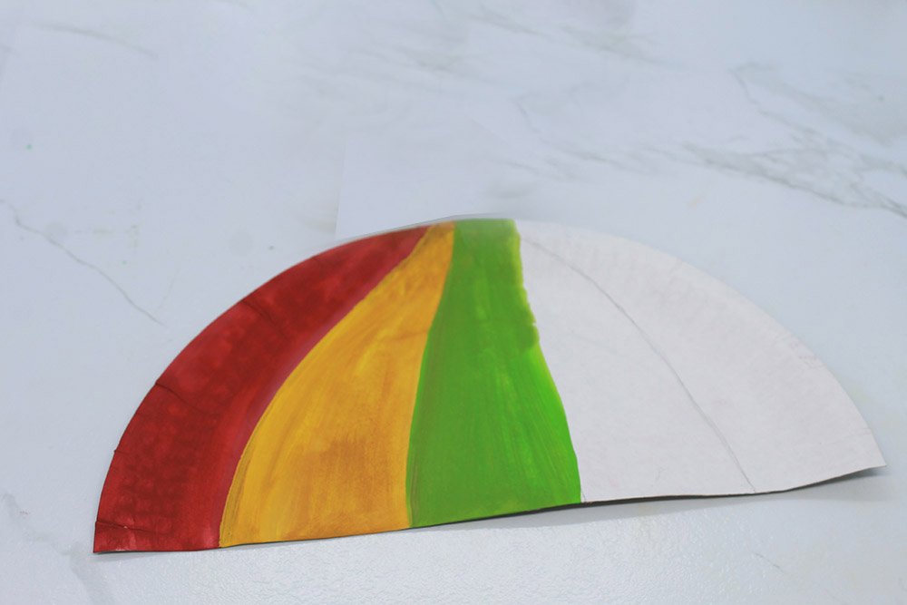 How to Make a Paper Plate Umbrellla - Step 6