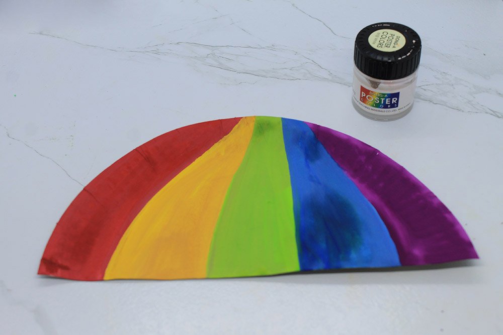 How to Make a Paper Plate Umbrellla - Step 9