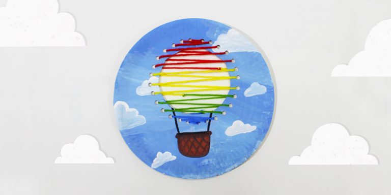 Colorful Paper Plate Hot Air Balloon | Craft for Kids!