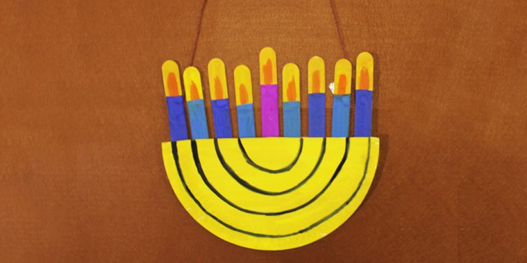 Paper Plate Menorah Craft | Painting Ideas for Kids