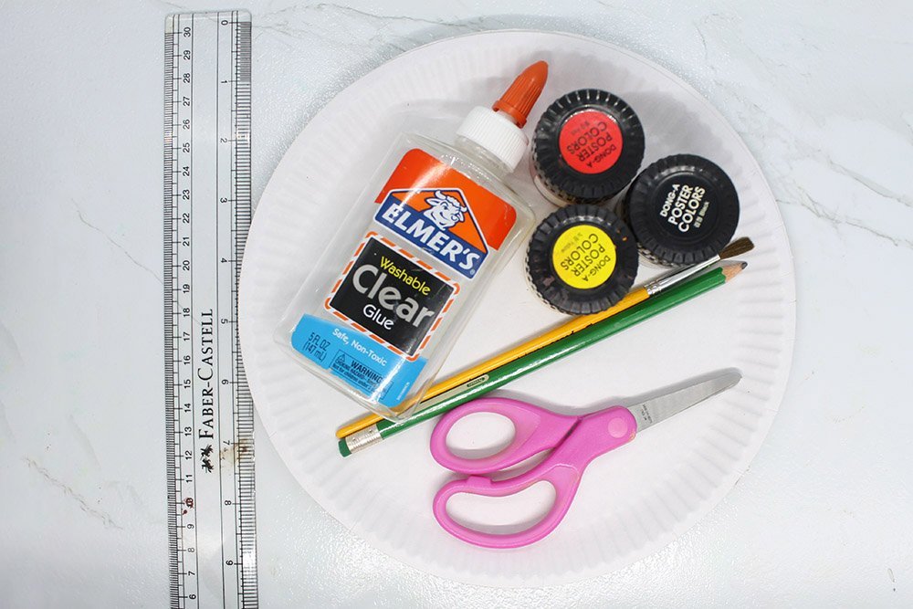 How To Make a Paper Plate Car - Materials