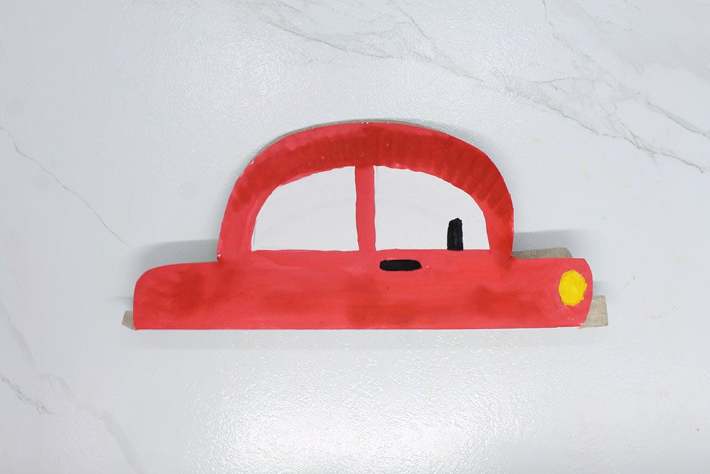 How To Make a Paper Plate Car - Step 015