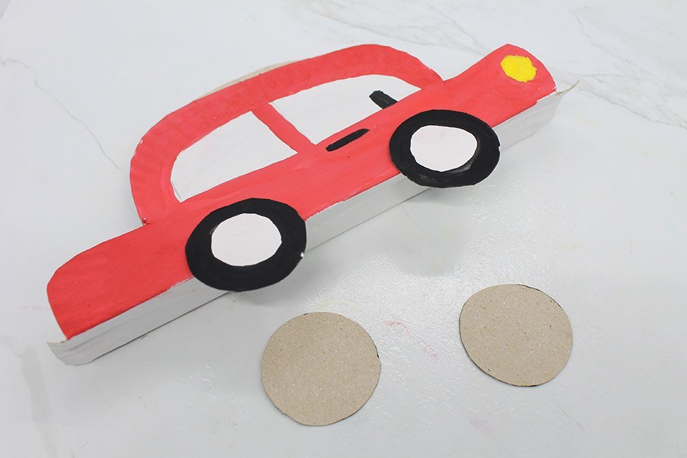 How To Make a Paper Plate Car - Step 021