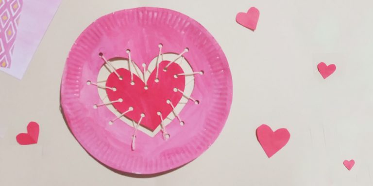 Valentine Paper Plate Heart Craft | Fun Art for Kids!