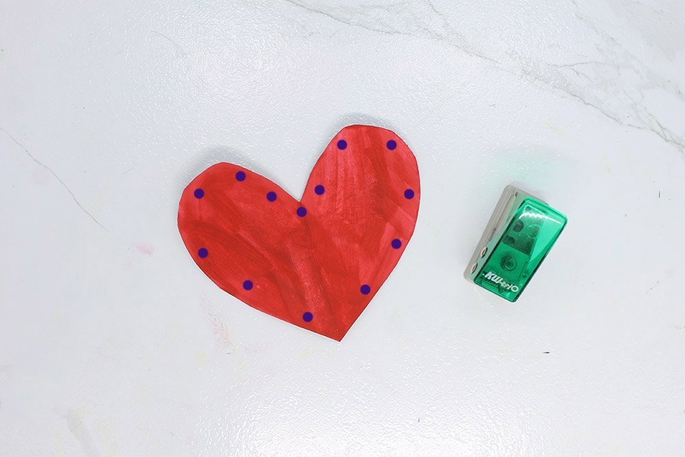 How To Make a Paper Plate Heart - Step 012