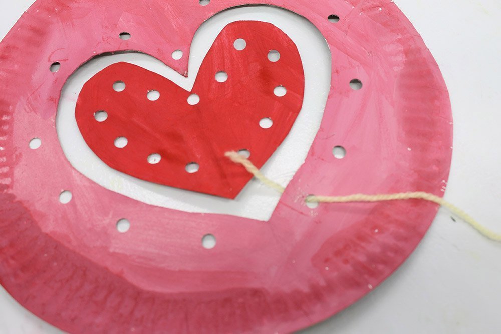How To Make a Paper Plate Heart - Step 015