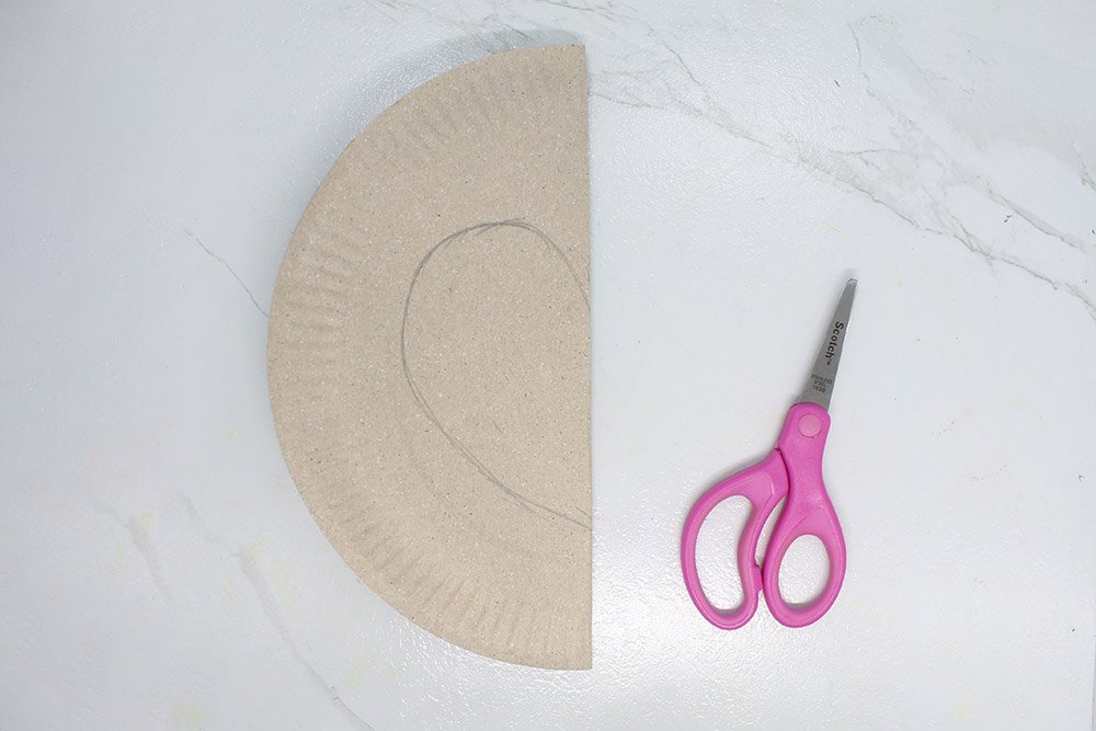 How To Make a Paper Plate Heart - Step 03