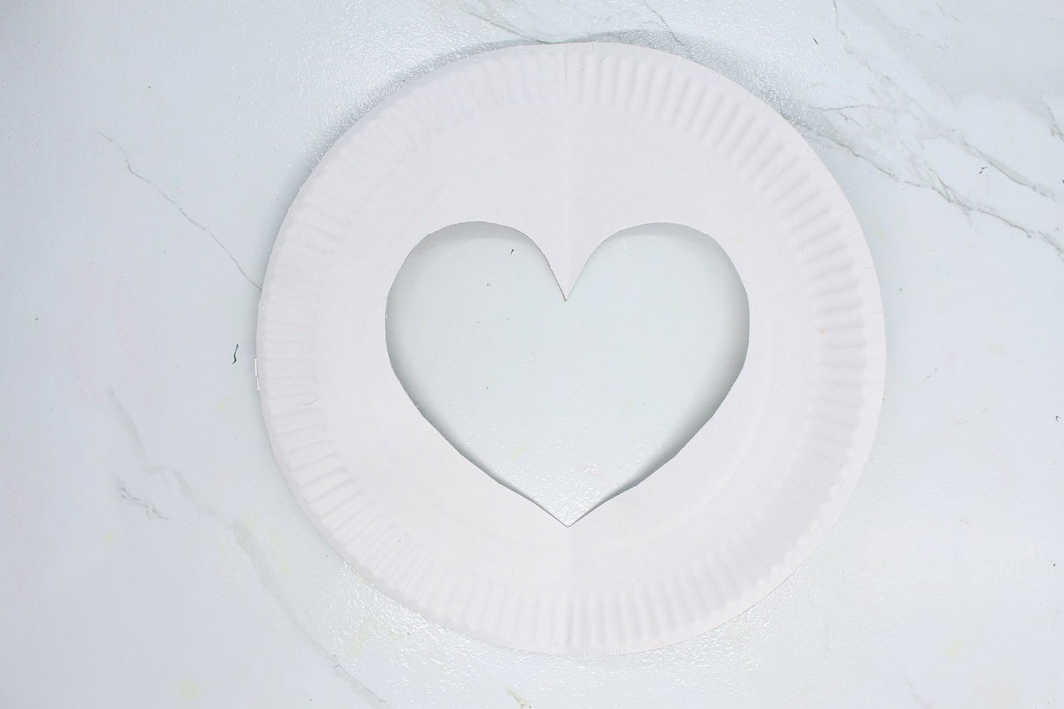 How To Make a Paper Plate Heart - Step 05