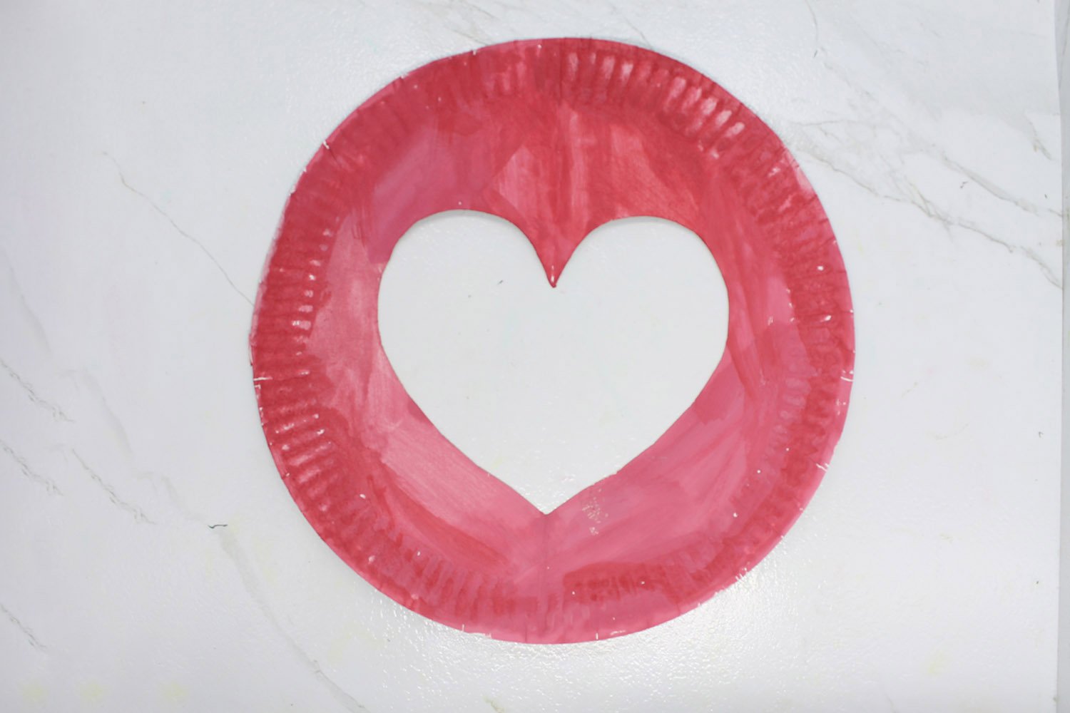 How To Make a Paper Plate Heart - Step 07