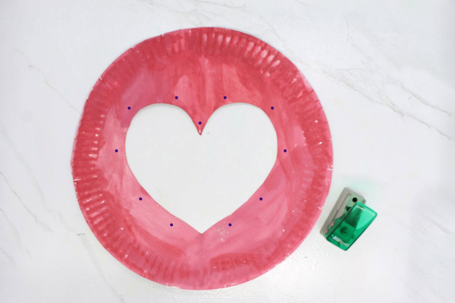 How To Make a Paper Plate Heart - Step 08