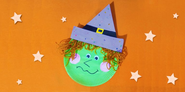 Easy Paper Plate Witch Craft | Halloween Project for Kids