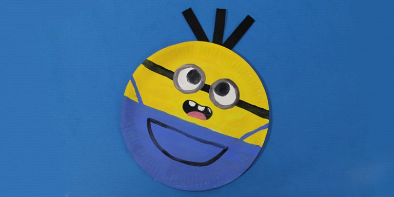 Easy Paper Plate Minion | Good Crafts for Kids