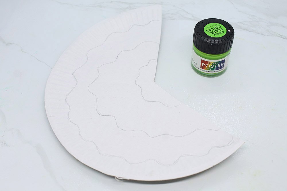 How to Make a Paper Plate Christmas Tree - Step 08