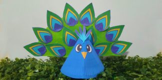 How to Make a Paper Plate Peacock - Featured Image