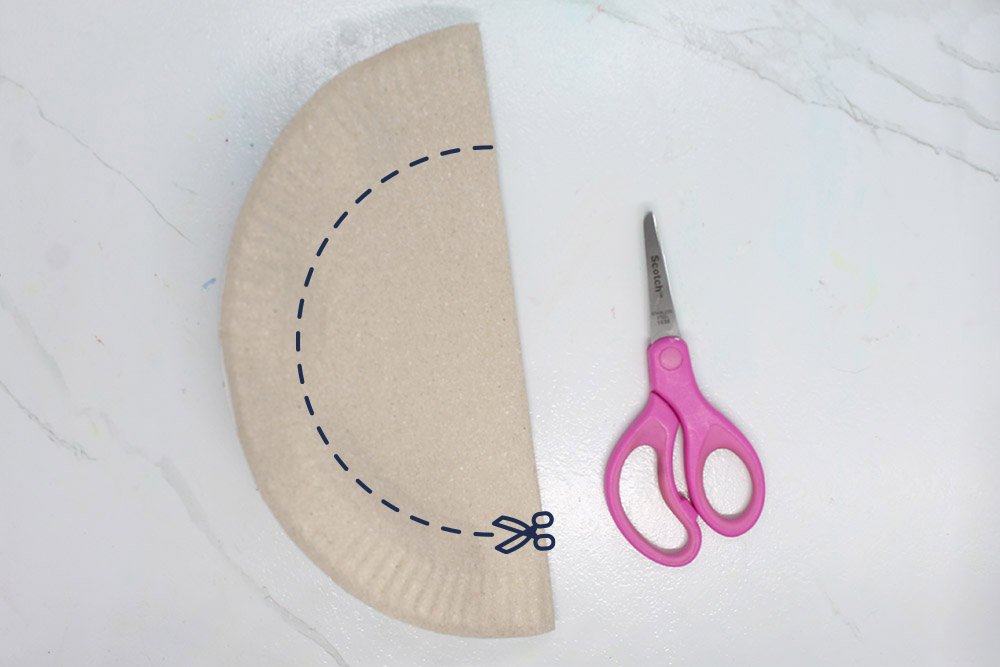 How to Make a Paper Plate Mouse - Step 2