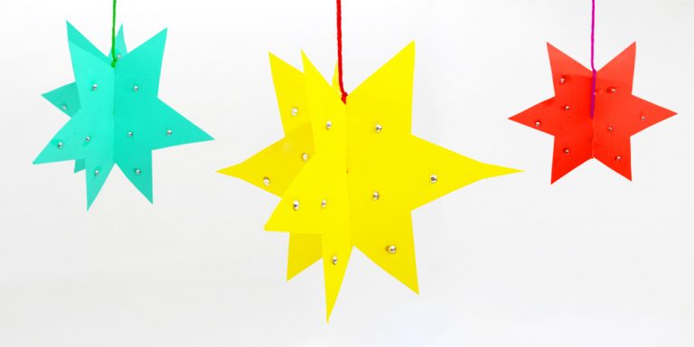 3D Paper Star With Printable Star Template