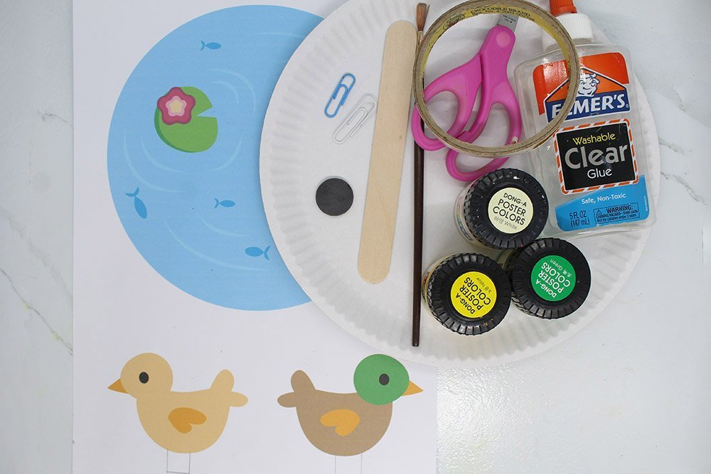 How To Make a Paper Plate Duck - Materials