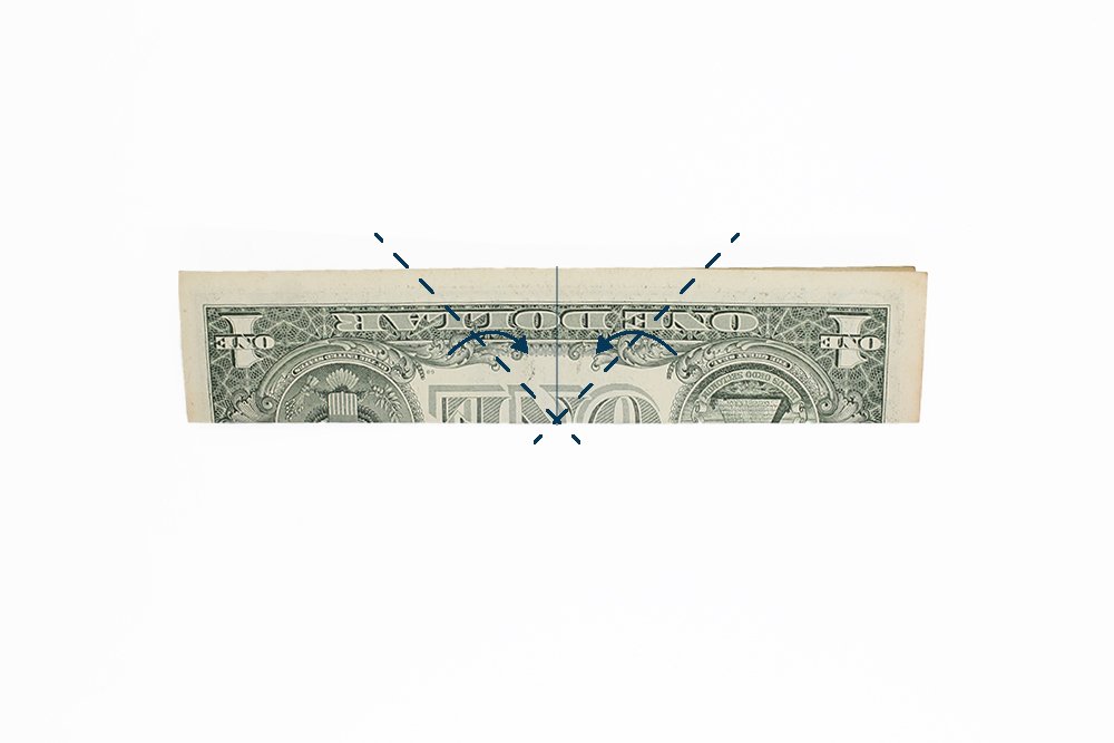 How to Fold a Dollar Bill Origami Sailboat - Step 2.5