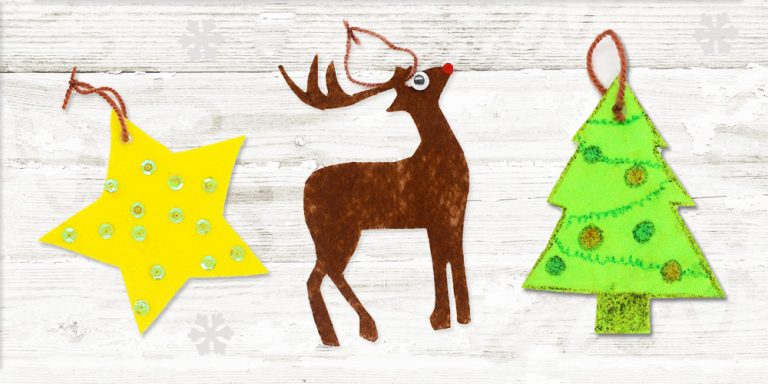 DIY Christmas Decorations | Printable Felt Projects for Kids