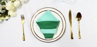 How to Fold the Multi Colored Bag Napkin - Thumbnail