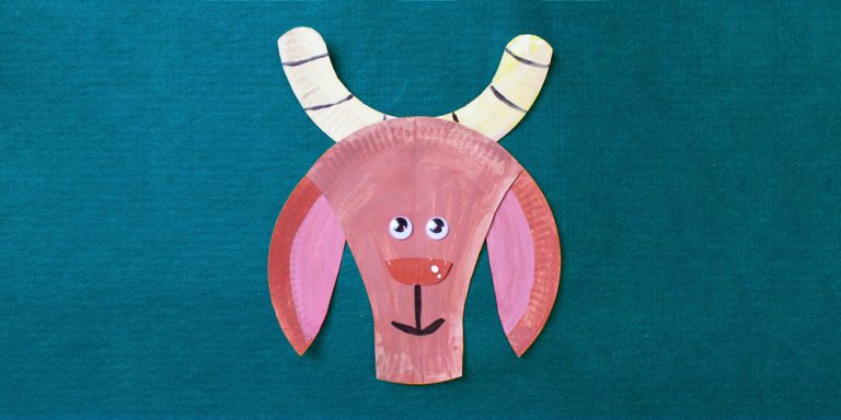 How to Make a Goat Paper Plate | Animal Crafts for Kids