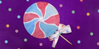 How to Make a Paper Plate Lollipop - Thumbnail