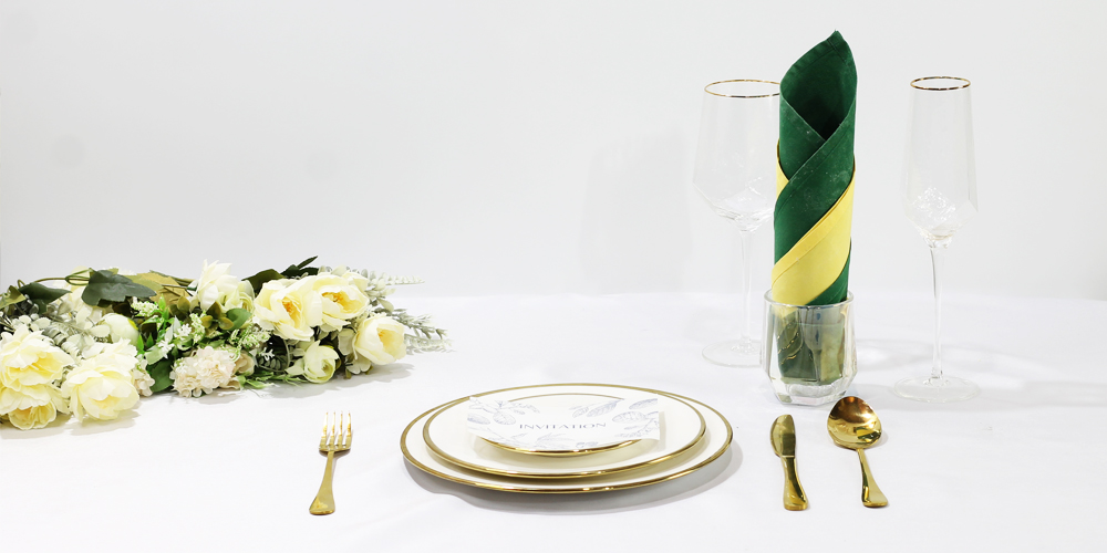 Striped Candle Napkin Fancy Napkin Fold in a Glass