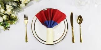 How To Make an Asian Fan Napkin Fold - Featured Image