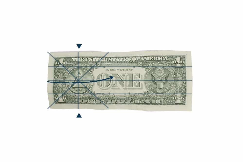 How to Make a Dollar Bill Heart Bookmark- Step 05
