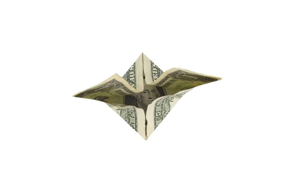 How to Make a Money Origami Graduation Cap - Step 08B