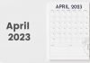 Free Blank Calendar Printable | April 2023