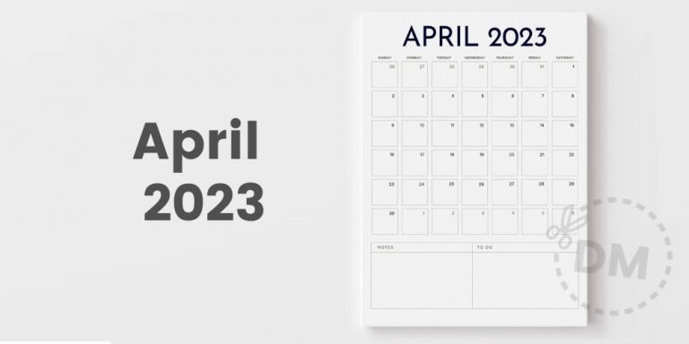 Free Blank Calendar Printable | April 2023
