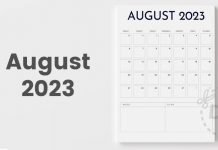 Free Blank Calendar Template | August 2023