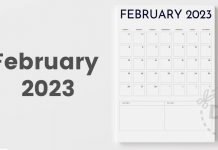 Free Blank Calendar Template | February 2023
