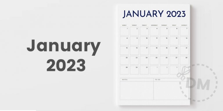 Free Blank Calendar Template | January 2023