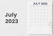 Free Blank Calendar Template | July 2023