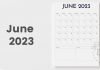 Free Blank Calendar Template | June 2023
