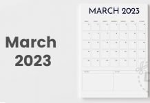 Free Blank Calendar Template | March 2023