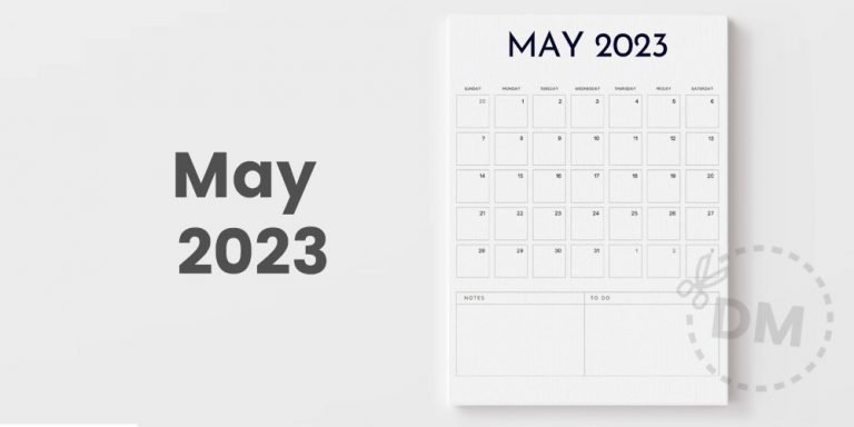Free Blank Calendar Template | May 2023