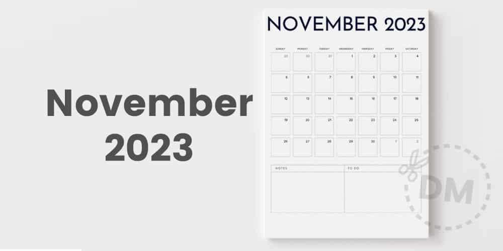 Blank Calendar Template for November 2023