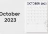 Free Blank Calendar Template | October 2023