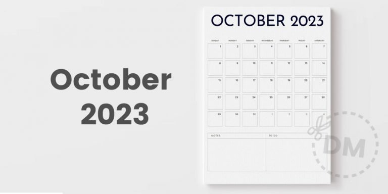 Free Blank Calendar Template | October 2023