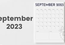Free Blank Calendar Template | September 2023