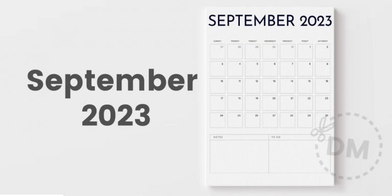 Free Blank Calendar Template | September 2023