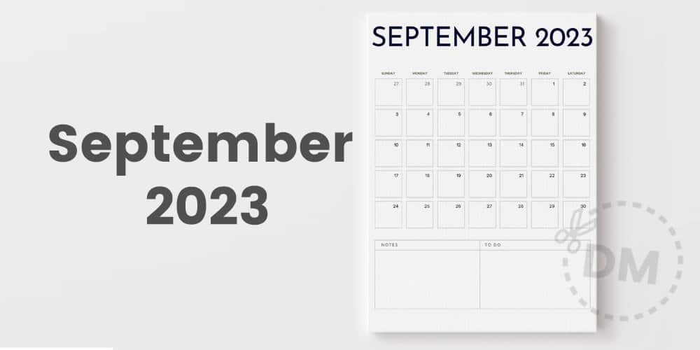 Blank Calendar Template for September 2023