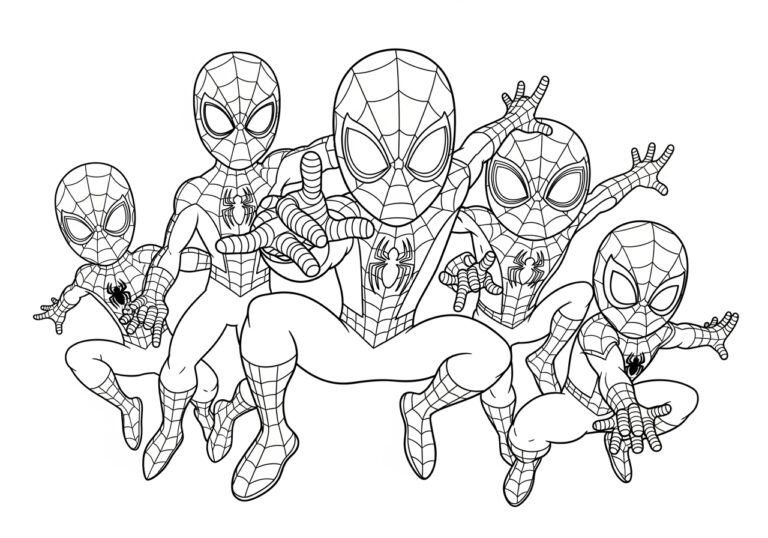 Amazing Spidey and Friends Coloring Pages Amazing Spidey and Friends Coloring Pages